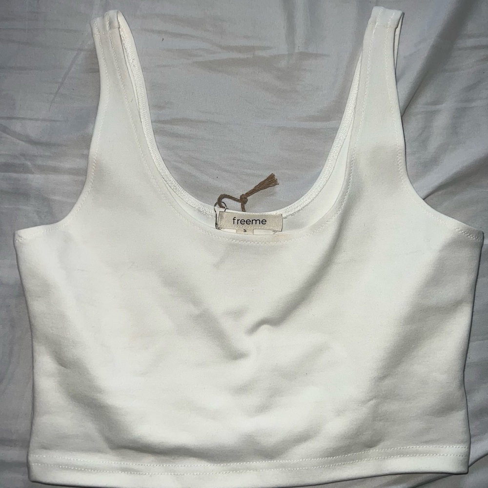 white crop top